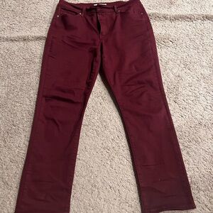 Levi's Women's Dark Red Straight Leg Jeans